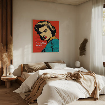 Sassy Pop Art Woman | Canvas - Room Interior 2