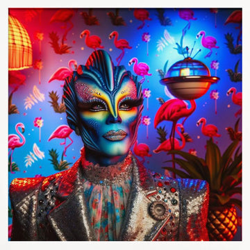 Vibrant Tropical Drag | Poster - White Frame Interior