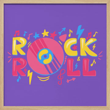 Rock And Roll Energy | Poster - Wood Frame Interior