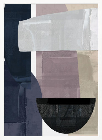 Modern Muted Geometry | Poster - White Frame Interior