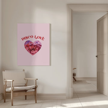 Disco Love Heart | Canvas - Room Interior 1