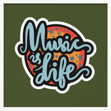 Groovy Music Is Life | Poster - White Frame Interior