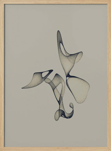 Fluid Abstract Forms | Poster - Wood Frame Interior