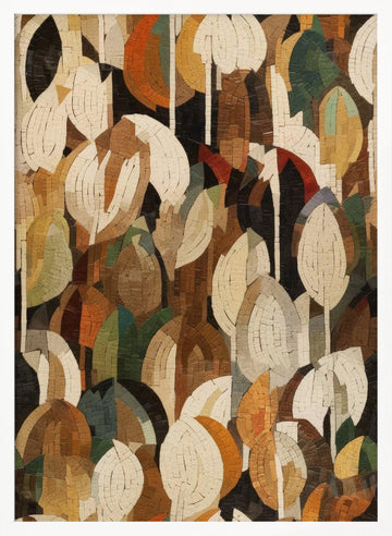 Mosaic Forest Vibrance | Poster - White Frame Interior