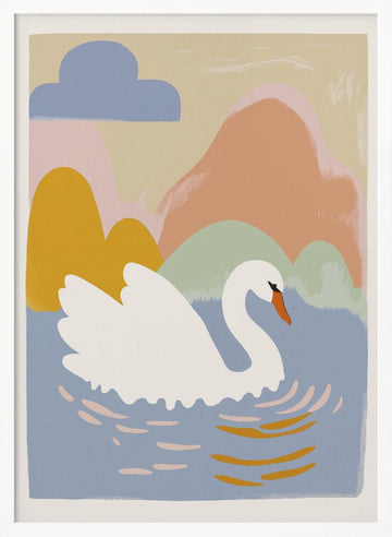 Swan's Dreamscape | Poster - White Frame Interior