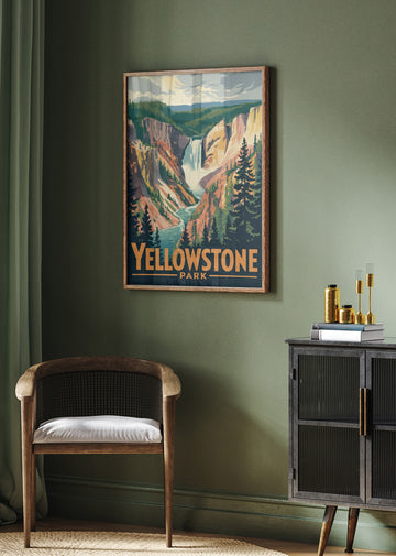 Yellowstone Canyon Falls | Poster - Room Interior 2