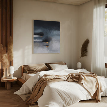 Golden Storm Abstract | Canvas - Room Interior 2