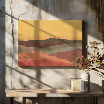 Warm Desert Layers | Canvas - Room Interior 2
