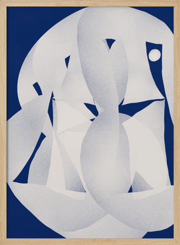 Abstract Blue Flow | Poster - Wood Frame Interior