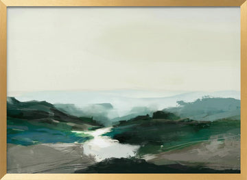 Highland View | Poster - Gold Frame Interior