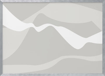 Soft Serene Layers | Poster - Silver Frame Interior