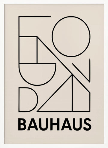 Bauhaus Geometric Design | Poster - White Frame Interior
