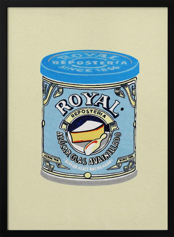 Retro Powdered Sugar | Poster - Black Metal Frame Interior