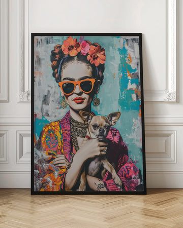 Colorful Portrait Chihuahua | Poster - Room Interior 1