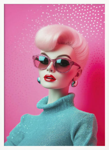 Retro Glamour Shine | Poster - White Frame Interior