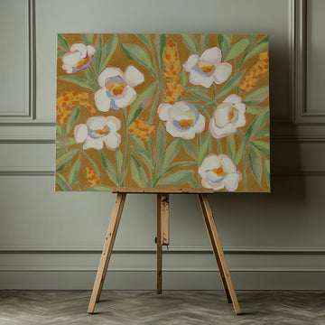 Vibrant Garden Blooms | Canvas - Room Interior 1