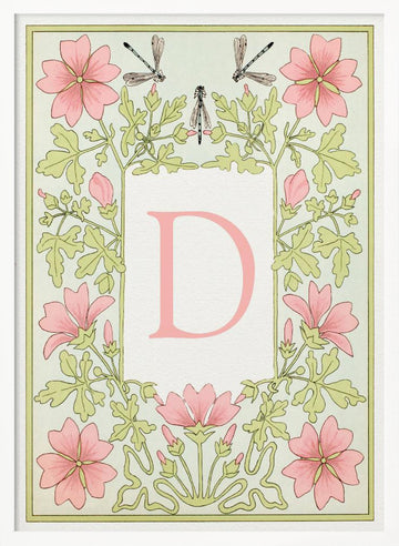 Art Nouveau Floral D | Poster - White Frame Interior