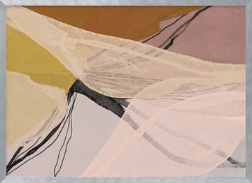Abstract Earthy Layers | Poster - Silver Frame Interior