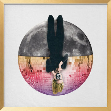 Upside Down Cosmic Disco | Poster - Gold Frame Interior