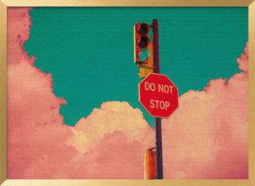 Surreal Stop Go | Poster - Gold Frame Interior