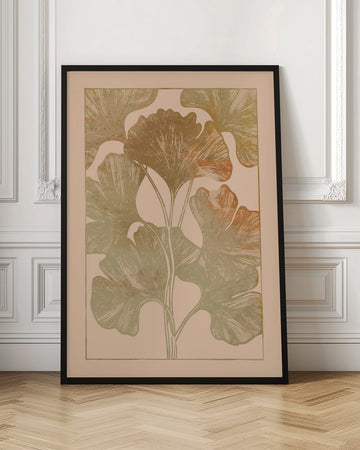 Golden Ginkgo Leaves | Poster - Room Interior 1