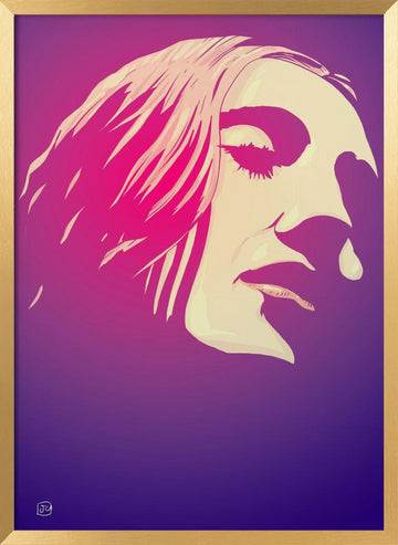 Emotional Pink Profile | Poster - Gold Frame Interior