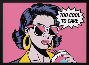 Too Cool Pop Art | Poster - Black Metal Frame Interior