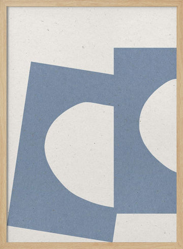 Curved Geometry | Poster - Wood Frame Interior