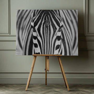 Intense Zebra Eyes | Canvas - Room Interior 1