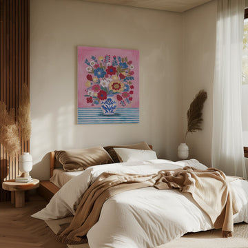 Vase Abundant Floral Still Life | Canvas - Room Interior 2