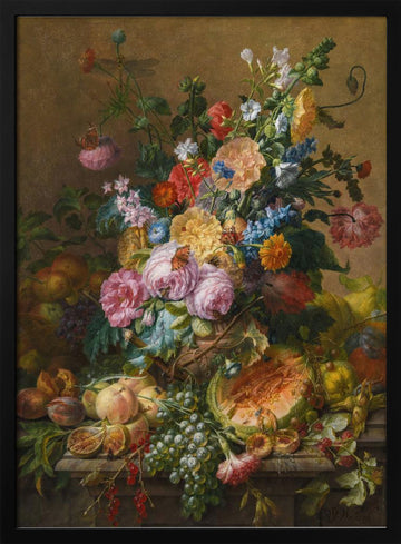 Flowers | Poster - Black Metal Frame Interior