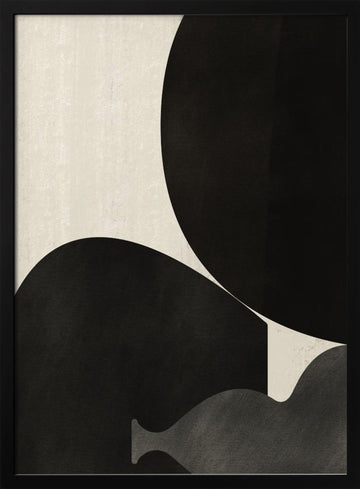 Organic Shapes Still Life | Poster - Black Metal Frame Interior