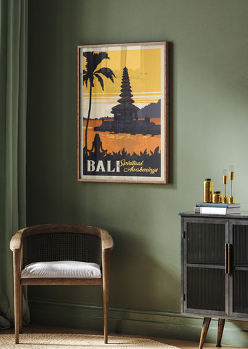 Bali Temple Sunset Meditation | Poster - Room Interior 2