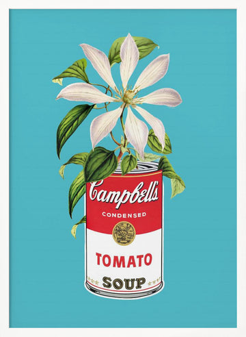 Campbells and Flowers | Poster - White Frame Interior