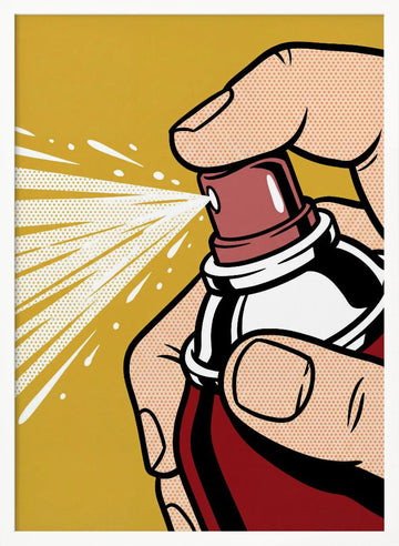 Pop Art Spray Can | Poster - White Frame Interior