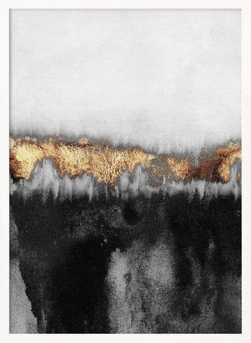 Liquid Gold Divide | Poster - White Frame Interior