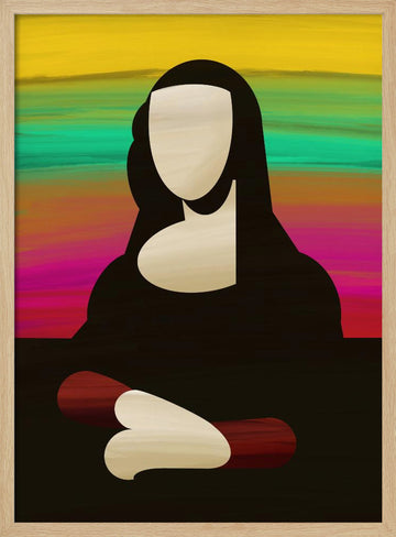 Vibrant Abstract Portrait | Poster - Wood Frame Interior