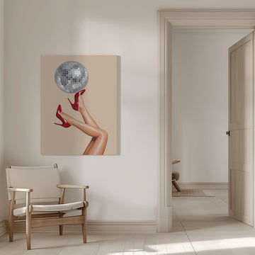 Red Heels Disco Ball | Canvas - Room Interior 1