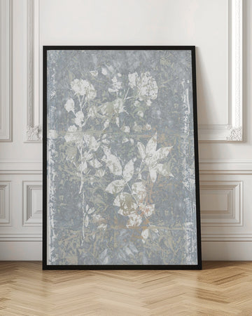Abstract Grey Botanicals | Poster - Room Interior 1