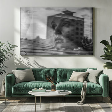 Woman In City Reflection | Poster - Room Interior 1