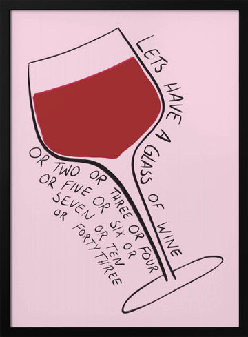Wine x 43 | Poster - Black Metal Frame Interior