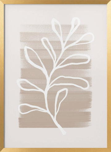 Leafy Whispers | Poster - Gold Frame Interior