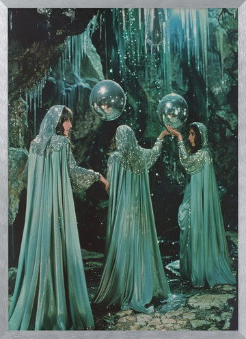 Mystical Ice Cave Women | Poster - Silver Frame Interior