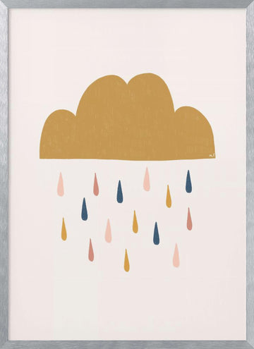 Colorful Rain Cloud | Poster - Silver Frame Interior