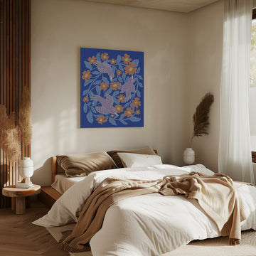 Whimsical Birds and Blooms | Canvas - Room Interior 2