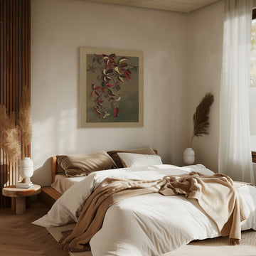 Autumn Leaves With Black Berries | Canvas - Room Interior 2