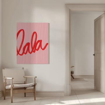 Playful Red Script | Canvas - Room Interior 1