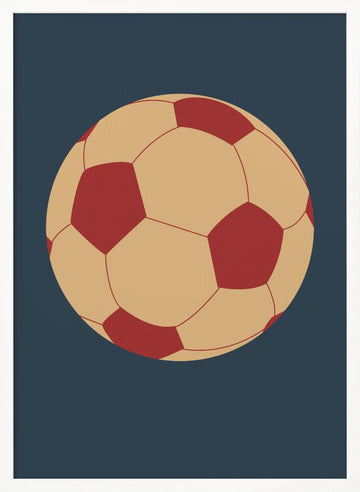 Classic Soccer Ball | Poster - White Frame Interior