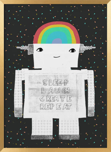 Life in Circuits | Poster - Gold Frame Interior