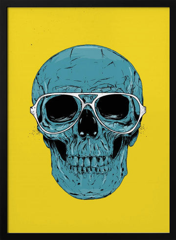 Cool Skull Aviators | Poster - Black Metal Frame Interior
